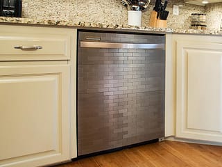 Aspect Metal Tiles on Dishwasher