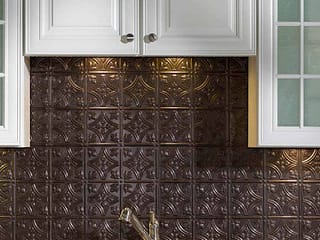 Fasade Backsplash - Traditional 1 in Smoked Pewter