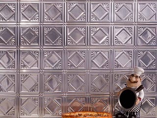 Fasade Backsplash - Traditional 4 in Brushed Aluminum
