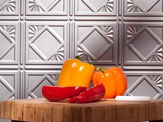 Fasade Backsplash - Traditional 4 in Argent Silver