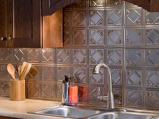 Fasade Backsplash - Traditional 4 in Brushed Nickel