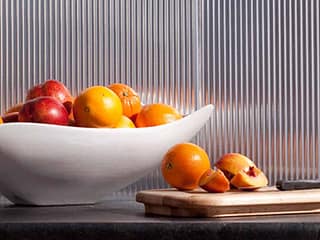 Fasade Backsplash - Rib in Brushed Aluminum