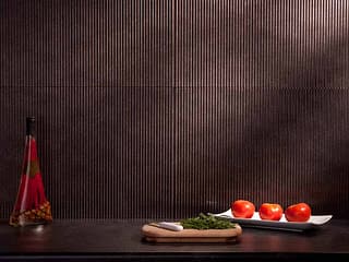Fasade Backsplash - Rib in Smoked Pewter