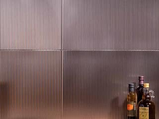 Fasade Backsplash - Rib in Brushed Nickel