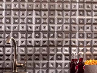 Fasade Backsplash - Miniquattro in Argent Silver