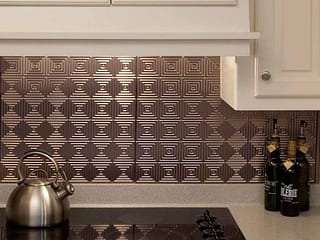 Fasade Backsplash - Miniquattro in Brushed Nickel