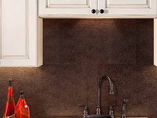Fasade Backsplash - Hammered in Smoked Pewter