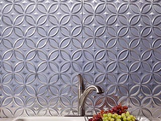Fasade Backsplash - Rings in Brushed Aluminum