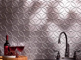 Fasade Backsplash - Rings in Argent Silver