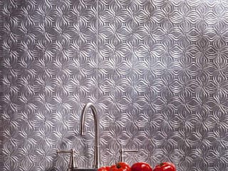 Fasade Backsplash - Lotus in Crosshatch Silver