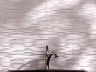 Fasade Backsplash - Waves in Gloss White