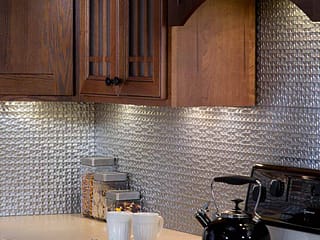 Fasade Backsplash - Terrain in Argent Silver