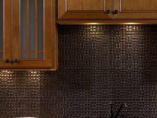 Fasade Backsplash - Terrain in Smoked Pewter