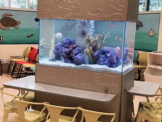 Fish Tank with Fasade Alphabet in Argent Silver