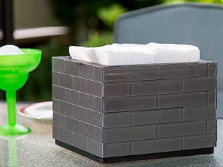 Napkin Holder with Aspect Glass Tiles