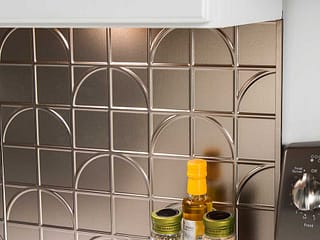 Fasade Backsplash - Crescent in Brushed Nickel