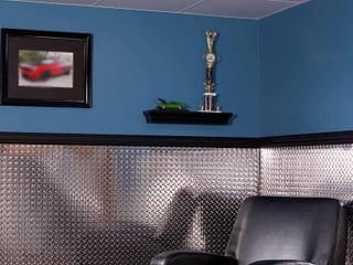 Fasade Wall Panel-Diamond Plate in Chrome