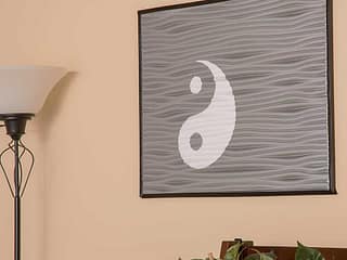 Wall Art with Fasade Dunes Panels (Argent Silver and Matte White)