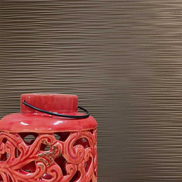 Fasade Backsplash - Ripple in Argent Bronze