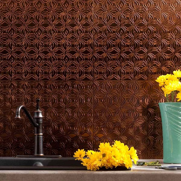 Fasade Backsplash - Lotus in Oil-Rubbed Bronze