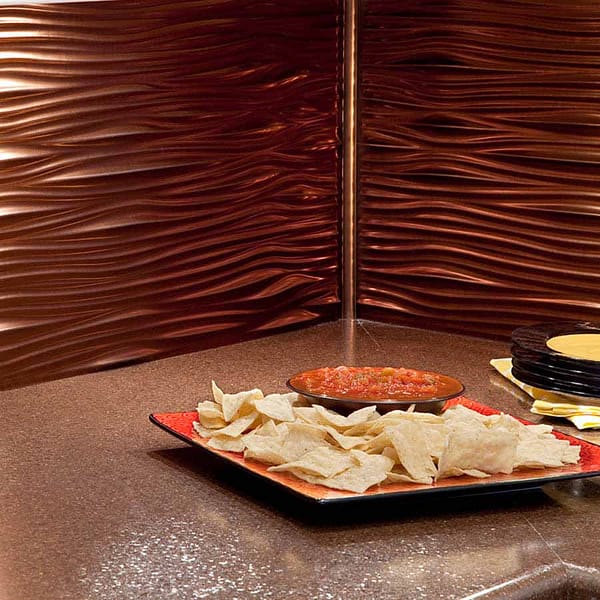 Fasade Backsplash - Waves in Oil-Rubbed Bronze