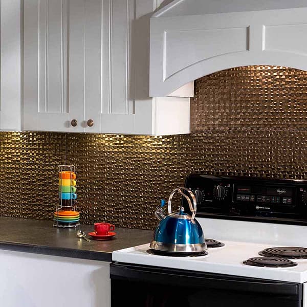 Fasade Backsplash - Terrain in Argent Bronze