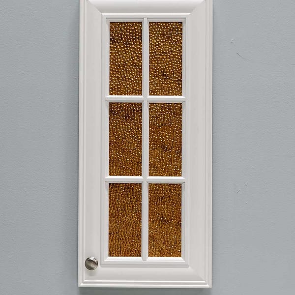 Cabinet Door with Fasade Hammered in Antique Bronze