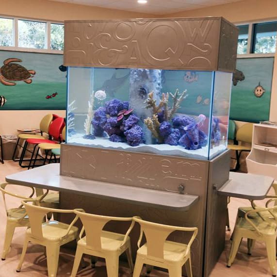 Fish Tank with Fasade Alphabet in Argent Silver