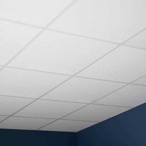 Genesis Ceiling Tile-2x2 Stucco Pro in White