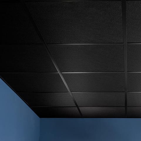 Genesis Ceiling Tile-2x2 Stucco Pro in Black