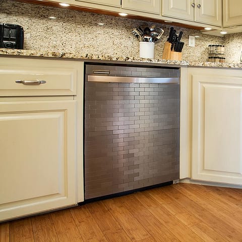 Aspect Metal Tiles on Dishwasher