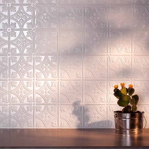 Fasade Backsplash - Traditional 1 in Gloss White