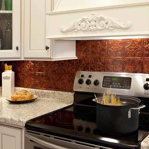 Fasade Backsplash - Traditional 1 in Moonstone Copper