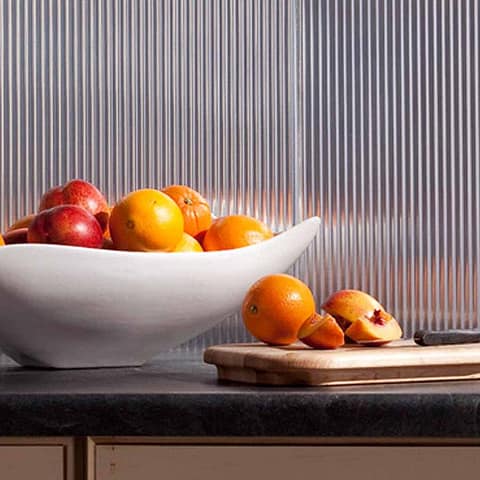 Fasade Backsplash - Rib in Brushed Aluminum