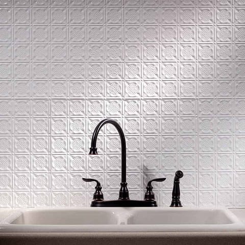 Fasade Backsplash - Traditional 6 in Gloss White