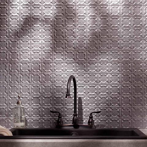 Fasade Backsplash - Traditional 1 in Galvanized Steel