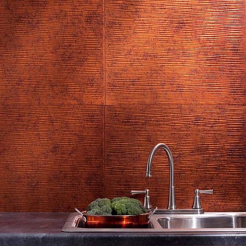 Fasade Backsplash - Ripple in Moonstone Copper