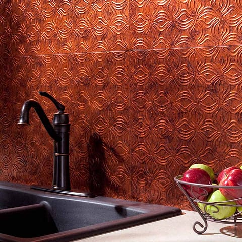 Fasade Backsplash - Lotus in Moonstone Copper