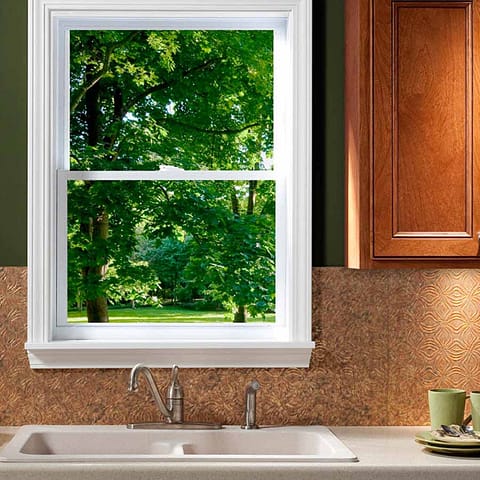 Fasade Backsplash - Lotus in Cracked Copper