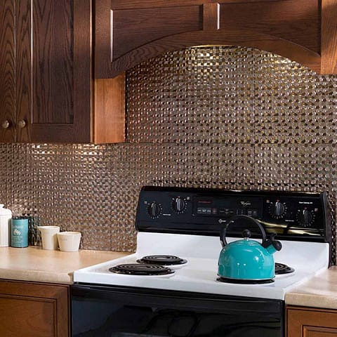 Fasade Backsplash - Terrain in Brushed Nickel
