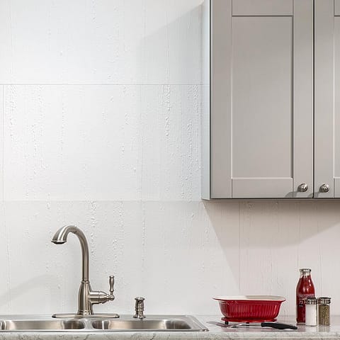 Fasade Backsplash - Rain in Matte White