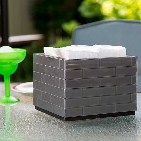 Napkin Holder with Aspect Glass Tiles