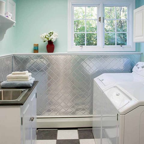 Fasade Wall Panel-Quilted in Brushed Aluminum