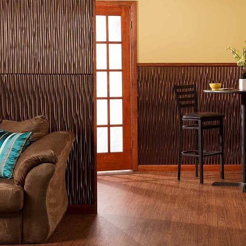 Fasade Wall Panel-Dunes in Oil-Rubbed Bronze Vertical