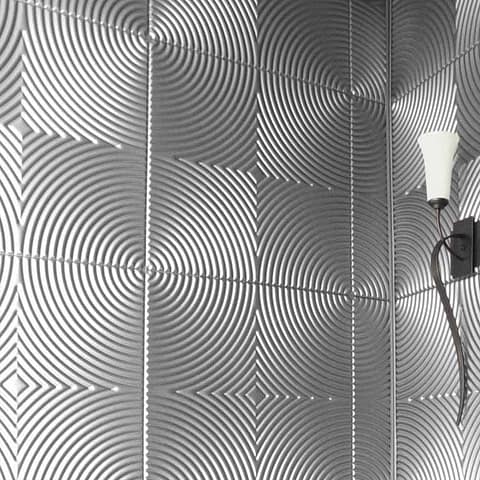 Fasade Wall Panel-Echo in Brushed Aluminum