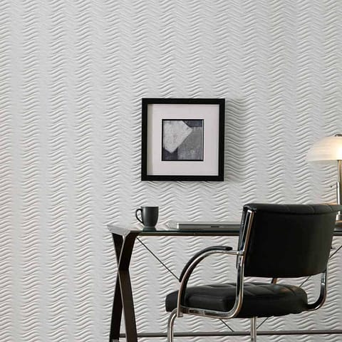 Fasade Wall Panel-Current in Matte White Horizontal