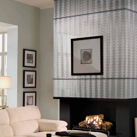 Fasade Wall Panel-Current in Brushed Aluminum Horizontal