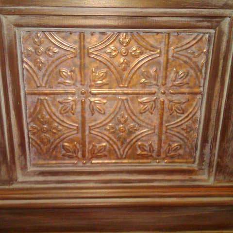 Rustic Wall Inset with Fasade Traditional 1 in Cracked Copper