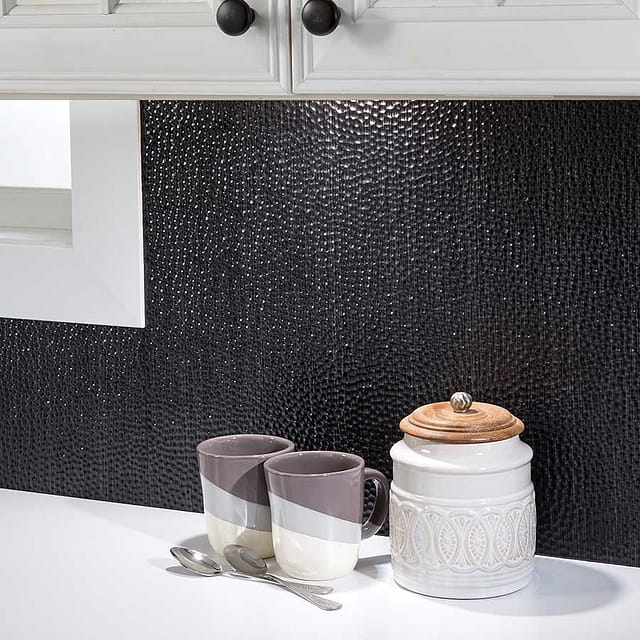 Fasade Backsplash - Hammered in Brushed Onyx