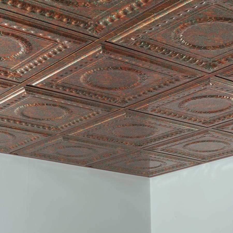 Fasade Ceiling Tile in Rosette
